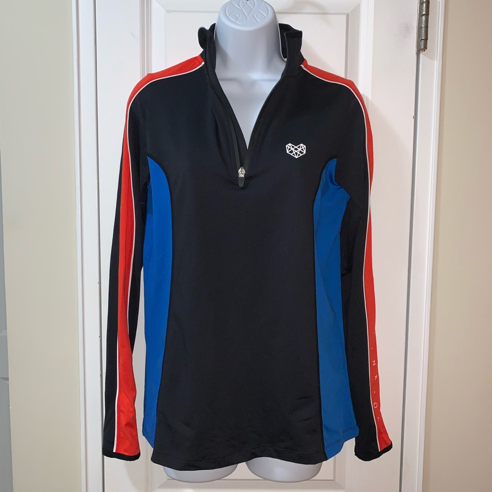 Pink Soda Sport Quarter Zip black blue red XS